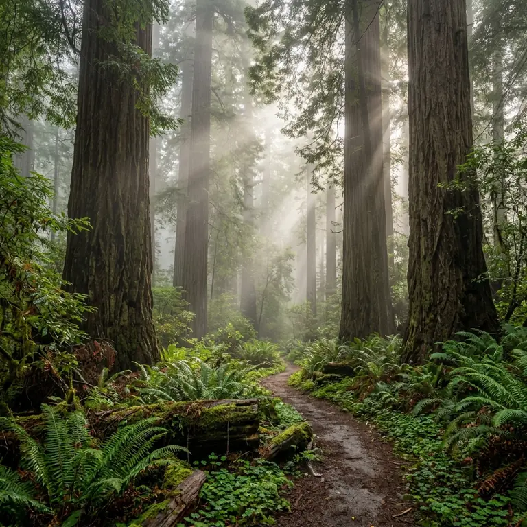 Forest light generated with JIUFENG AI